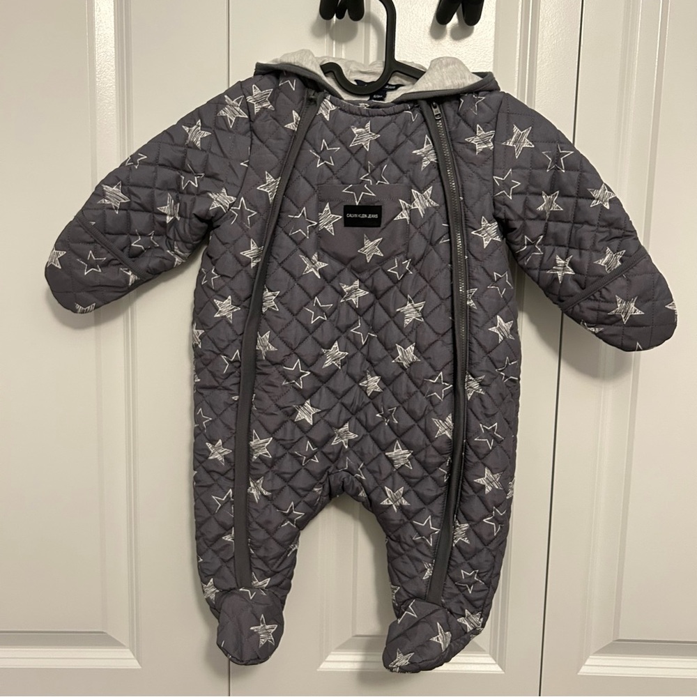 Calvin Klein Baby Star-Print Quilted Pram One Piece‎ Coat